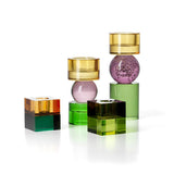 Bougeoir The Gem Blocks - Ambre Vert