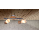 2 Mur Wall Plafond Spot "Todtnau", métal, bois et plastique, E14, 39 cm de long