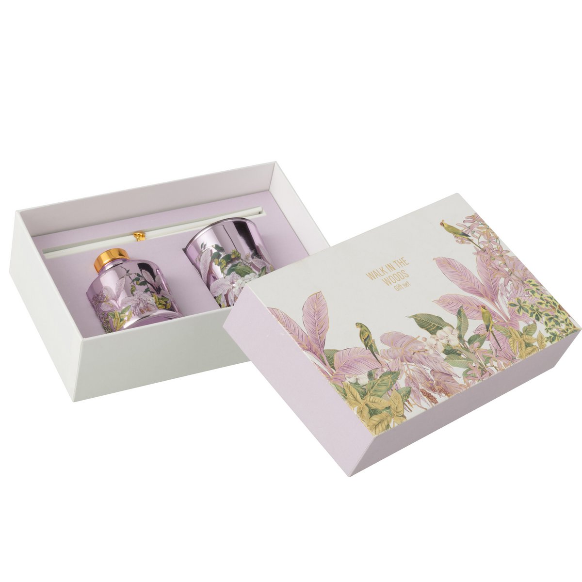 Bougie parfumée J-Line Promenade dans les Bois - détail floral