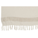 Détail des franges du plaid J-Line en coton