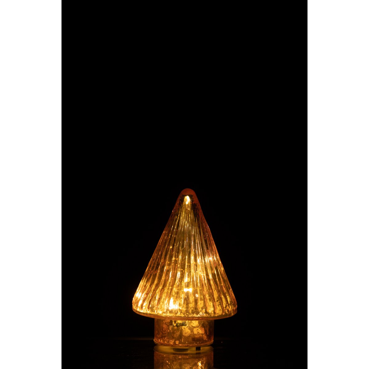 Sapin de Noël J-Line en verre rose, détail de la texture du verre