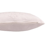 Détail du coussin Flocon de Neige J-Line en coton blanc - texture