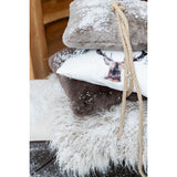 Coussin J-Line gris souris en polyester, vue de face