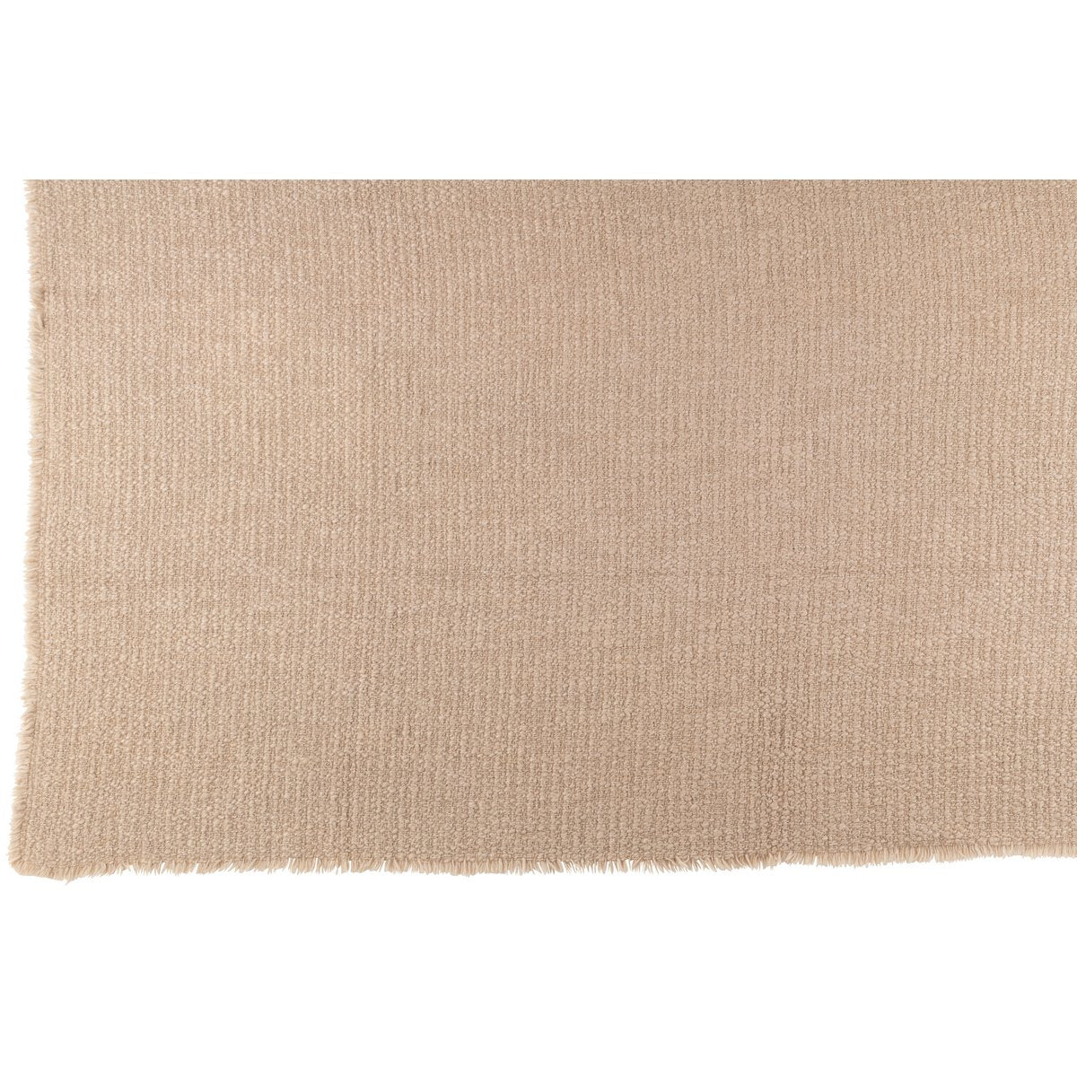 Plaid J-Line beige avec bords effilochés, élégant et confortable