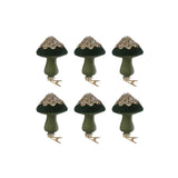 Suspension J-Line Mushroom en velours vert, design moderne et élégant