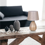 Lampe de table en céramique "simplement céramique", lampe de table en céramique, or, avec version E14, pour salle à manger, salon, couloir ou bureau, 31 cm de haut
