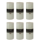 Bougie cylindrique J-Line XXL en vert poudre, vue de face