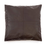 La Housse de Coussin en Cuir à Quatre Panneaux - Choco - 60x60