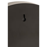 Miroir J-Line en métal noir, détail du cadre et finition