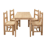 Ensemble salle à manger Moebilia avec table en bois de pin et quatre chaises