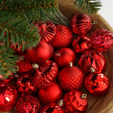 Set boules de Noël Boules incassables Rouge