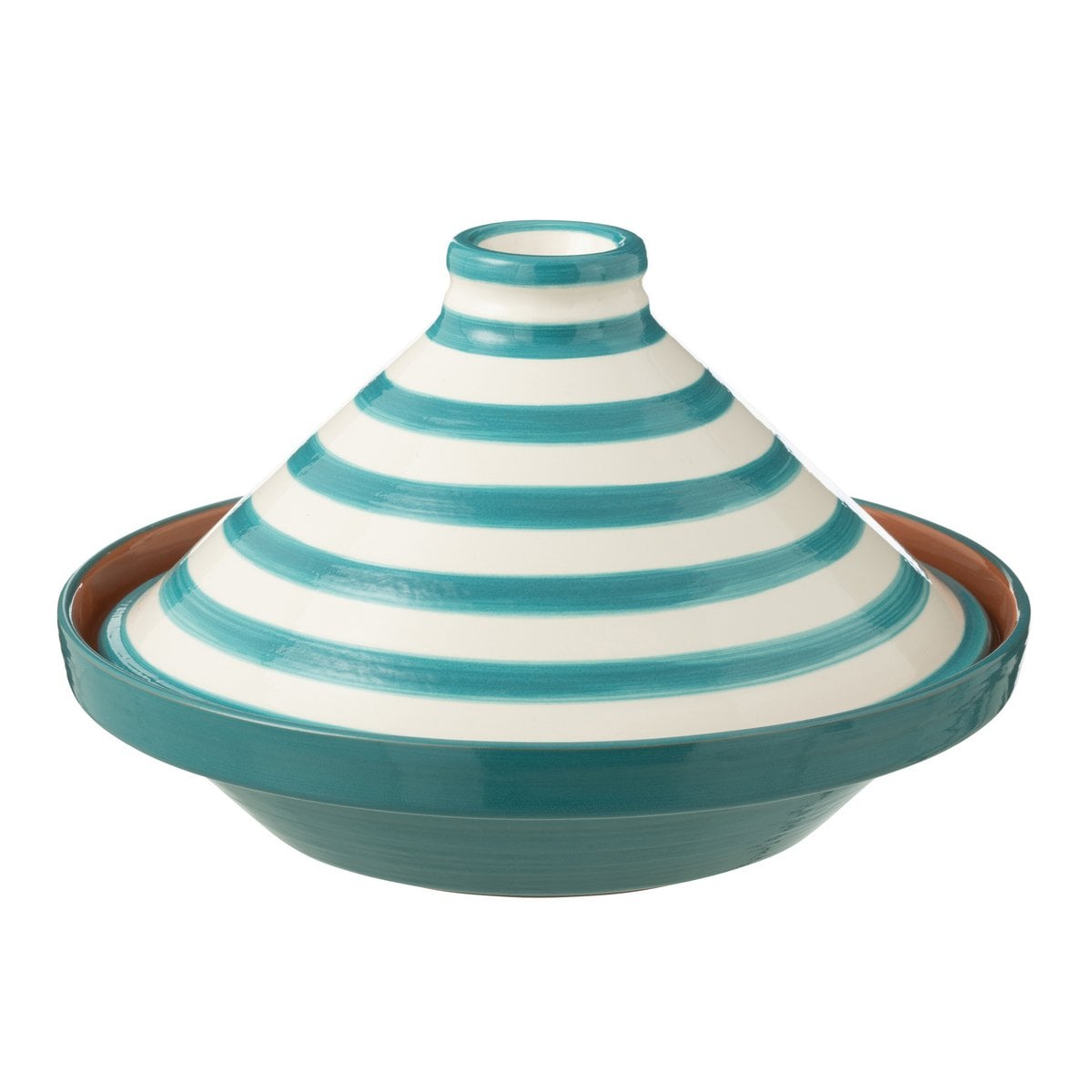 Tajine Grenada Stripes J-Line en céramique, décor multicolore