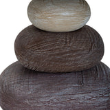 Lampe de table en céramique "Stoney", lampe de table en céramique en marron, avec douille E14, lampe de table pour salle à manger, salon, couloir ou bureau, ou comme lampe de chevet, 31 cm de haut