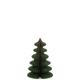 Arbre de Noël Waves en papier vert foncé et cuivre, petit modèle par J-Line.