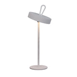 Lampe de table de batterie LED magnétiquement "ella" pour l'extérieur et à l'intérieur, en métal et en plastique en blanc, 35 cm de haut
