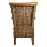 Chaises de salle à manger Ensemble avec des accoudoirs 2 pièces chaise de rotin Perth Capuccino Cockture Froms durable