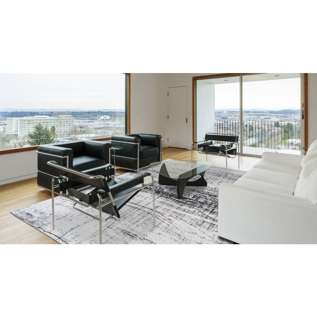 Tapis Eco Metro Noir & Blanc - Ambiance cosy