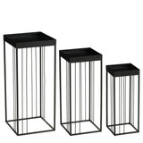 Table d'appoint Beth Noir - Ensemble de 3 tables en fer noir