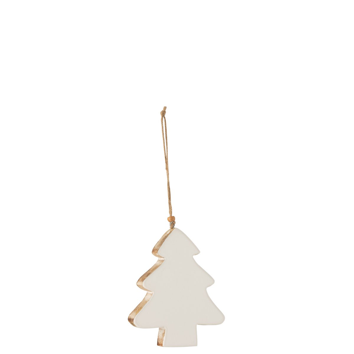 Cintre Sapin de Noël en bois de manguier blanc, design élégant et festif