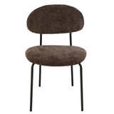 Détail de la chaise J-Line montrant le tissu marron foncé
