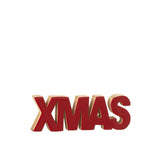 Détail de la décoration de Noël J-Line en bois rouge, ambiance festive