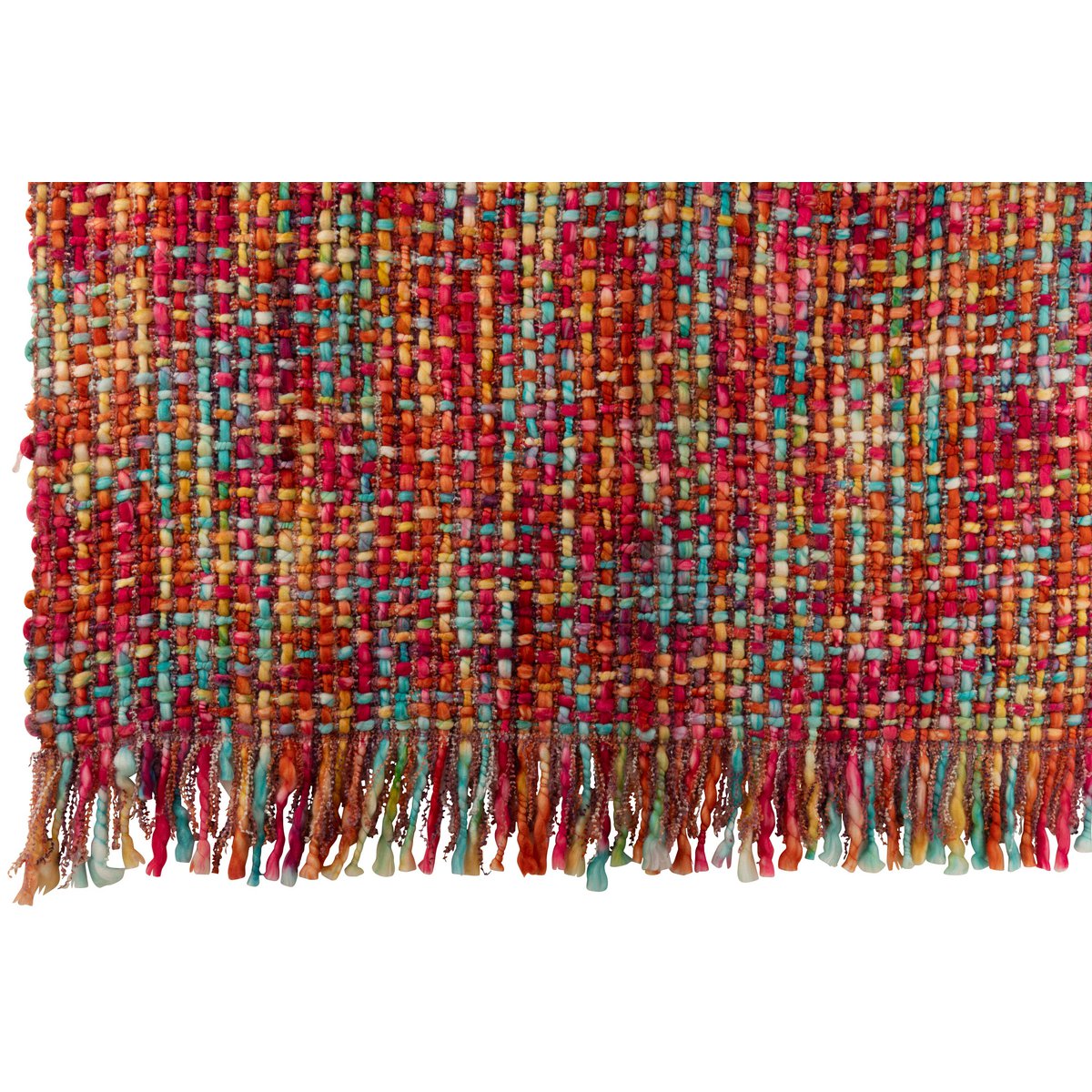 Couverture J-Line tricotée multicolore, élégante et douillette