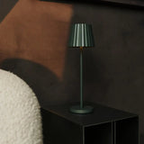 Lot de 4 lampes de table rechargeables vert olive avec station de recharge