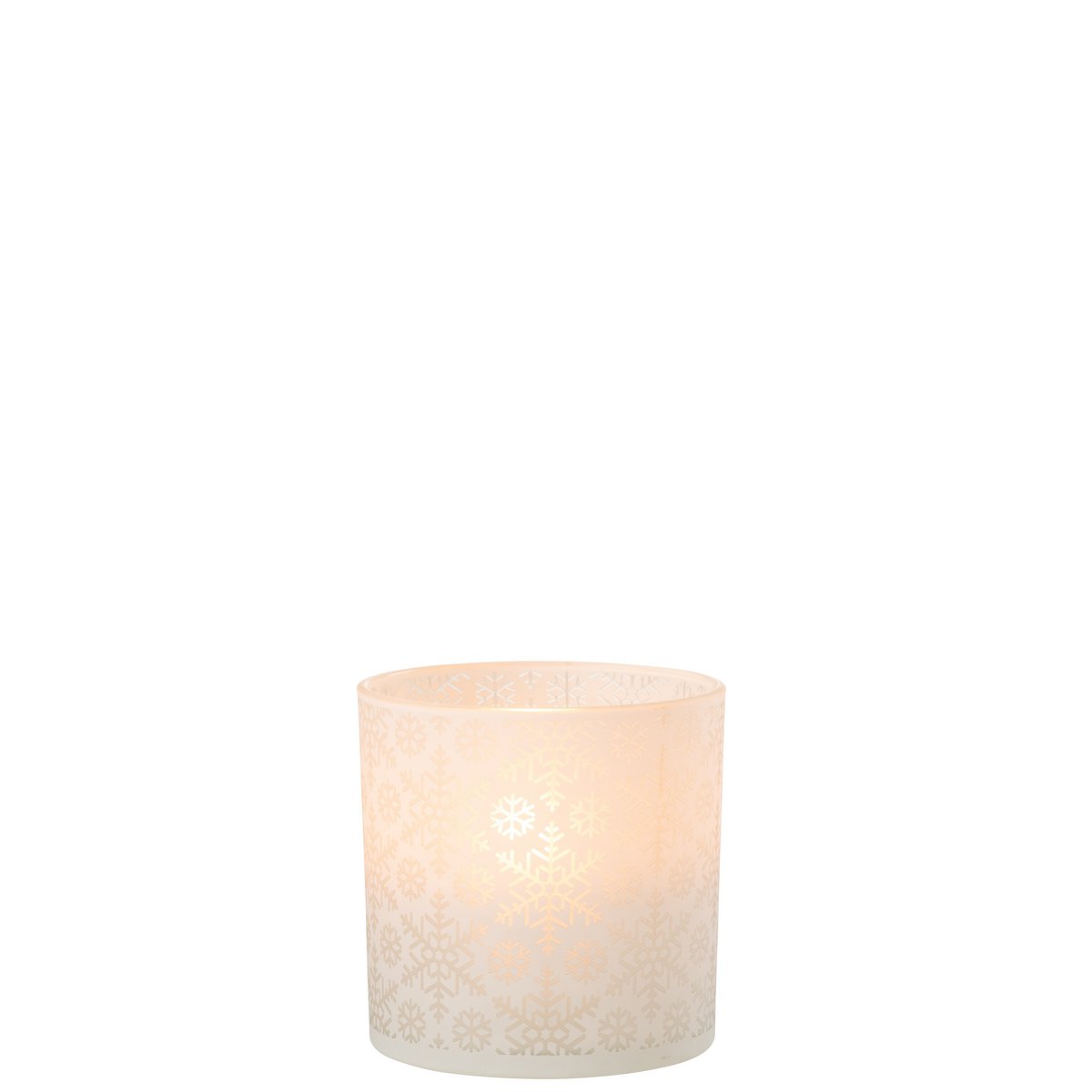 Détail de la lanterne J-Line Snow, verre blanc