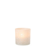 Détail de la lanterne J-Line Snow, verre blanc