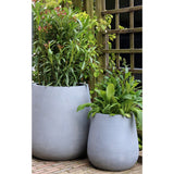 Cache-pot gris en fiberstone du Vermont