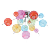 Plafond "explosion" colorée en métal et en verre, cadres G9, plafond pour salle à manger, salon, couloir ou bureau, Ø57 cm