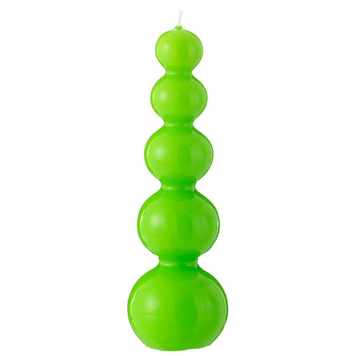 Bougie J-Line cylindrique verte, élégante et raffinée pour une ambiance chaleureuse