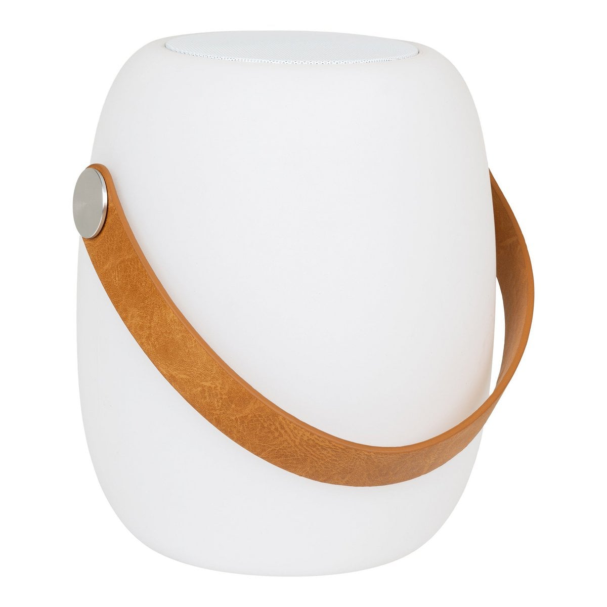 Lampe LED Cardiff blanche avec dragonne et haut-parleur Bluetooth