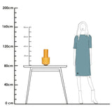 Vase Volta Elite en verre jaune