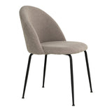 Pieds en métal noir de la chaise Geneve, design moderne