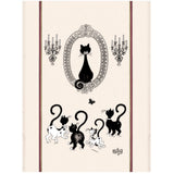 Grand Torchon Dubout Portrait de Chat Ecru