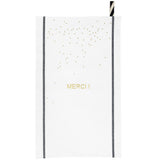 Torchon Merci Or Blanc 50 x 70