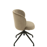 Chaise J-Line en velours gris foncé, vue latérale