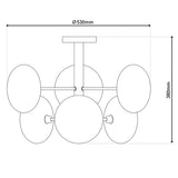 Plafond "Orion" Smoky, Ø Env.