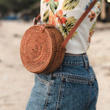 Sac à bandoulière | Sac Bali SENJA (marron) en rotin
