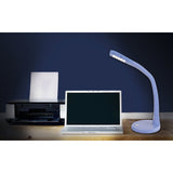 Lampe de table LED "Tim" bleu clair, plastique et silicone, 48,5 cm de haut