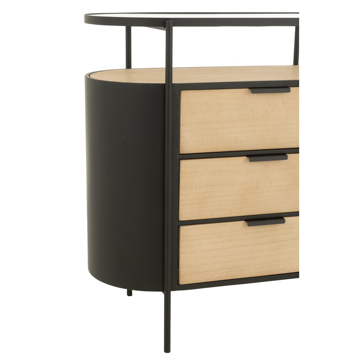 Vue latérale de l'armoire J-Line Avy en métal
