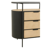 Vue latérale de l'armoire J-Line Avy en métal