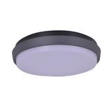 Lampe murale extérieure LED "Mio" Ø 27 cm en métal et plastique colorants en anthracite, IP54 pour l'entrée, le balcon, la terrasse