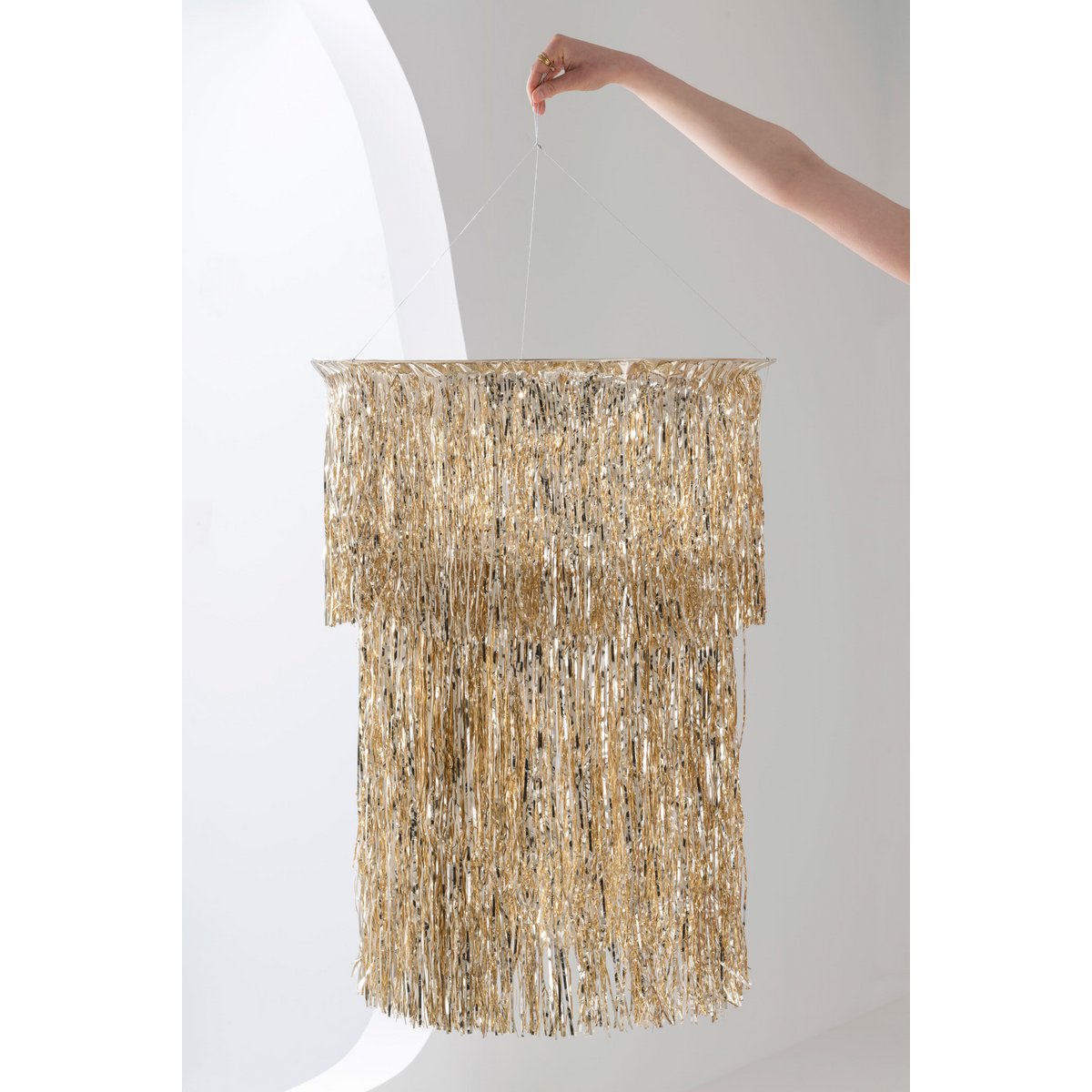 Abat-jour J-Line Kandel Frankes sur lampe, ambiance moderne