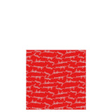 Lot de 20 serviettes Merry Christmas J-Line en papier rouge et blanc, élégantes pour Noël.