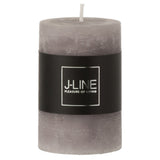 Bougie cylindrique J-Line gris foncé, design épuré et élégant