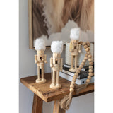 Boîte de 3 casse-noisettes en bois naturel, détail