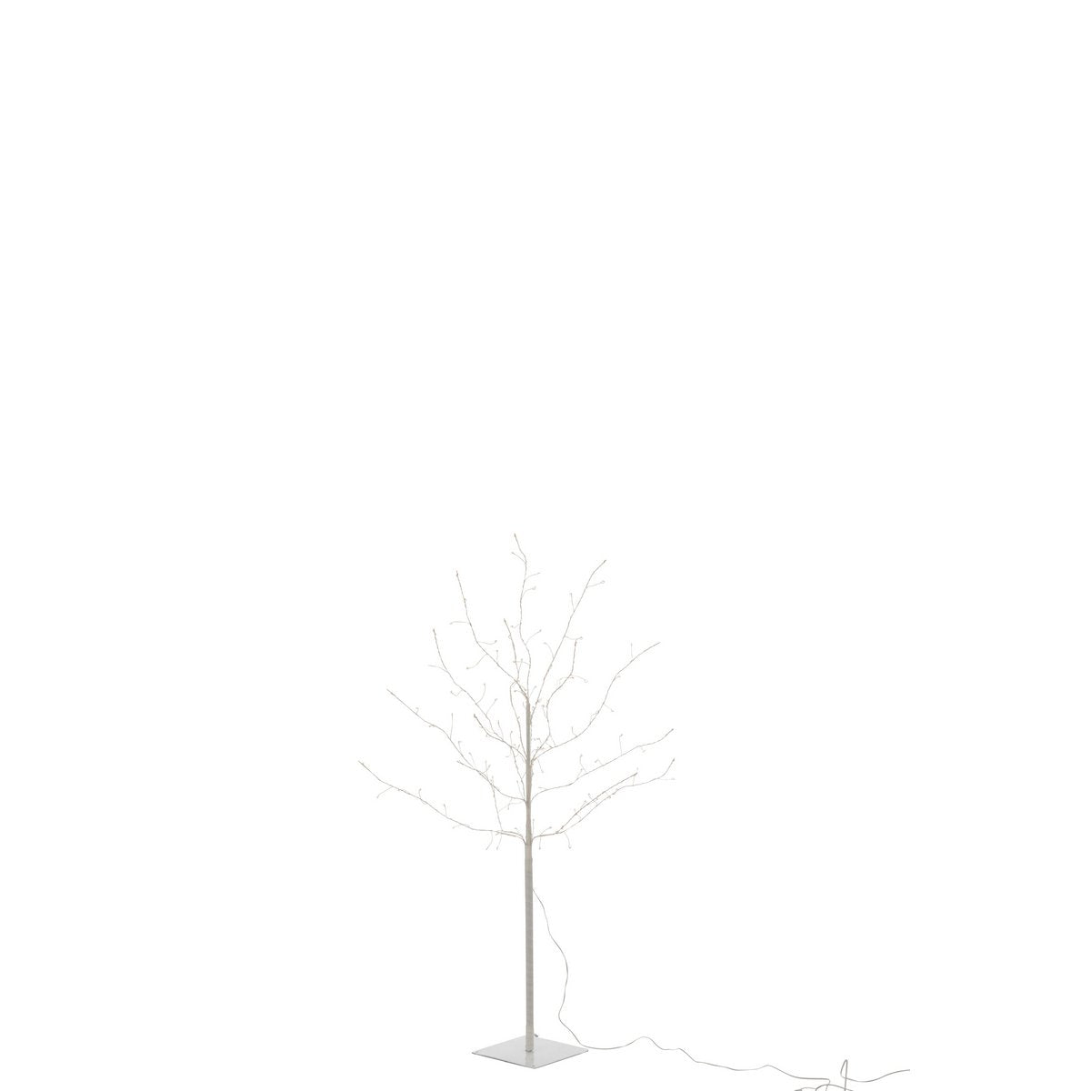Arbre décoratif LED blanc J-Line - Ambiance dans un salon moderne