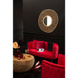 Table basse ronde J-Line avec accessoires de décoration